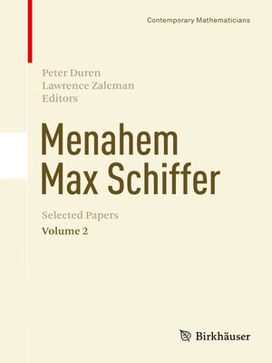 cover image of Menahem Max Schiffer